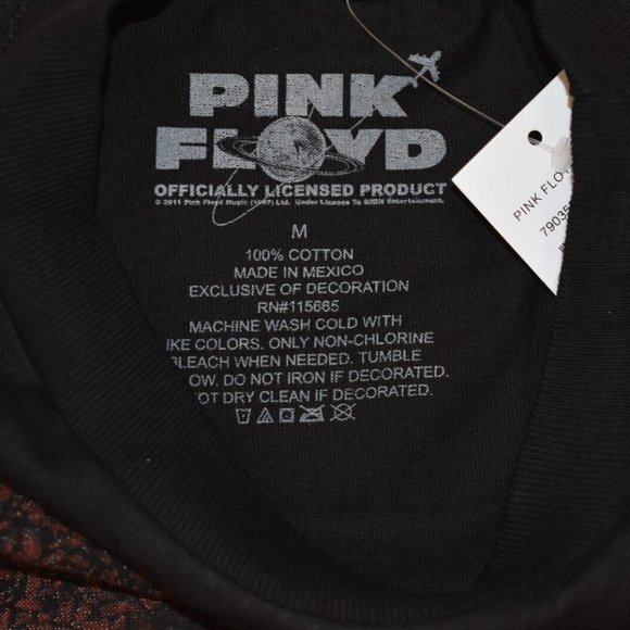 Pink Floyd Mens Black Triangle Prism Images Shirt New With Tags - Picture 4 of 4
